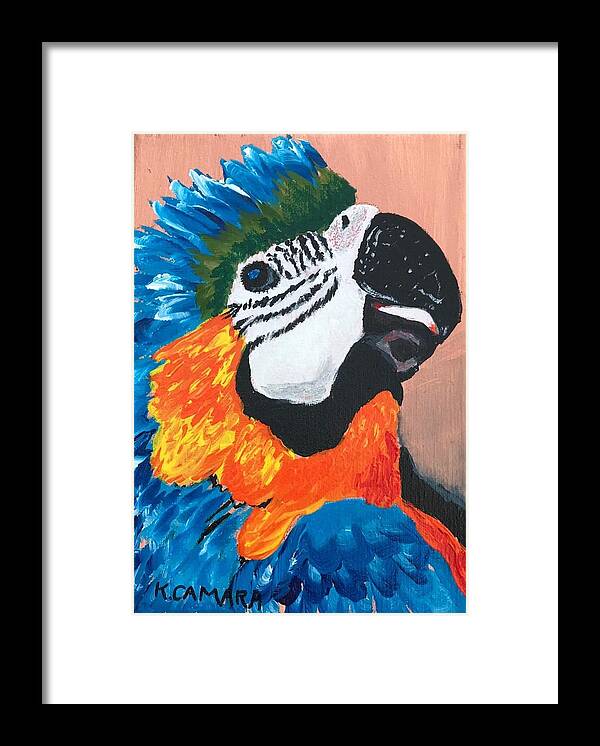 Pets Framed Print featuring the painting Pretty Polly by Kathie Camara