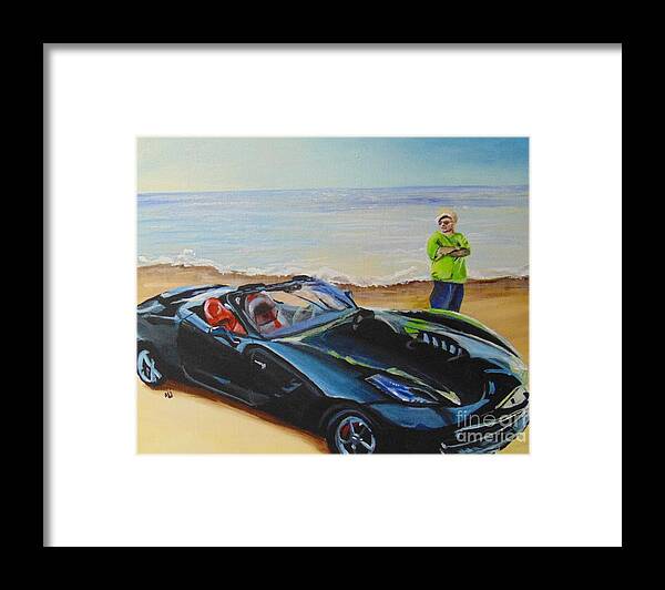 Car Framed Print featuring the painting Pride and Joy by Saundra Johnson