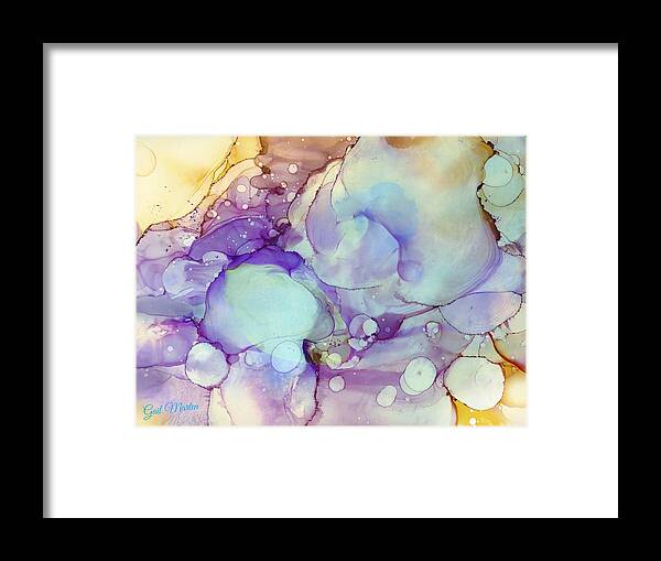 Abstract Framed Print featuring the painting Primordia 3 by Gail Marten