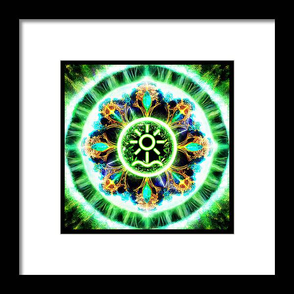 Sigil Framed Print featuring the digital art Primordial element of Earth by Shawn Dall