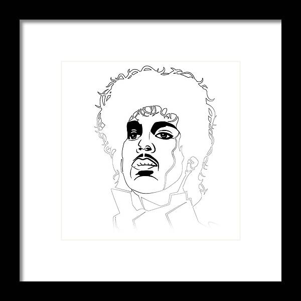 Prince Framed Print featuring the digital art Prince by Naxart Studio