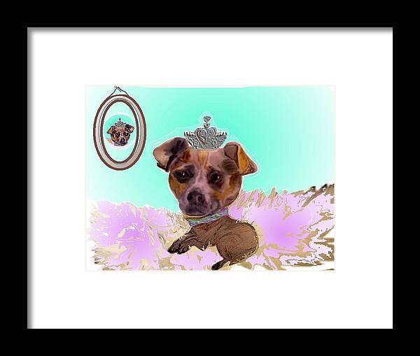 Chihuahua Framed Print featuring the mixed media Princess Rubee by Pamela Calhoun