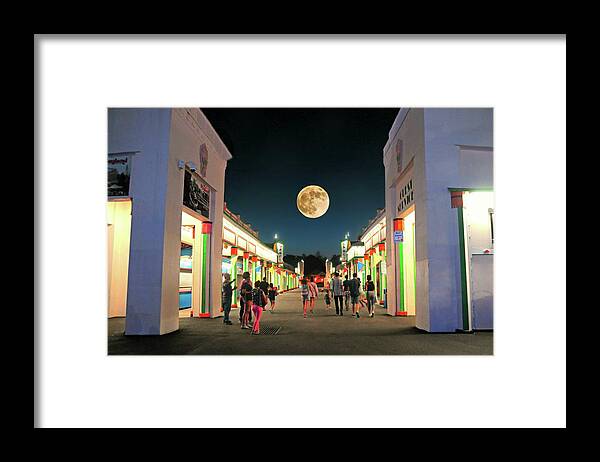 Promenade Framed Print featuring the photograph Promenade Playland by Diana Angstadt
