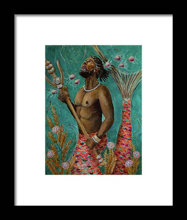 Protector Framed Print featuring the painting Protector by Linda Queally by Linda Queally
