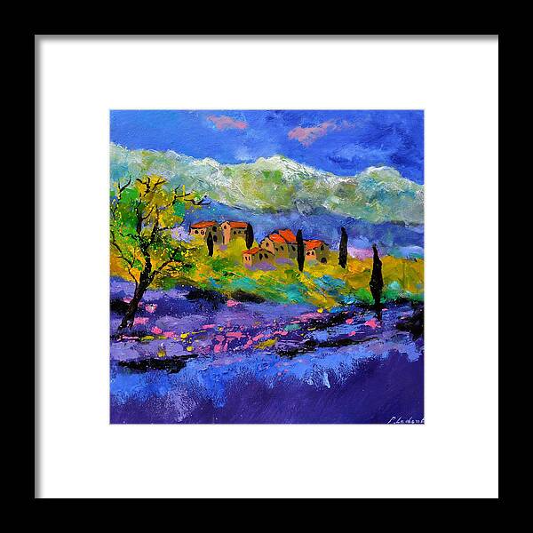 Landscape Framed Print featuring the painting Provence 662021 by Pol Ledent