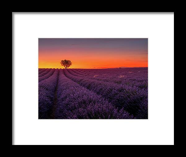 Aix-en-provence Framed Print featuring the photograph Provence Sunset by Serge Ramelli