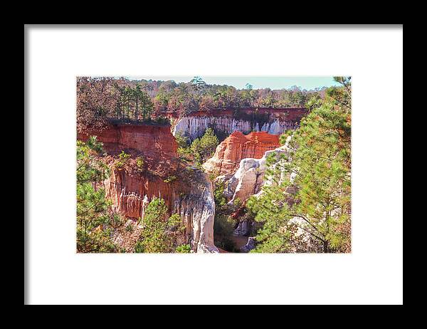 Providence Canyon State Park Framed Print featuring the photograph Providence Canyon Across by Ed Williams