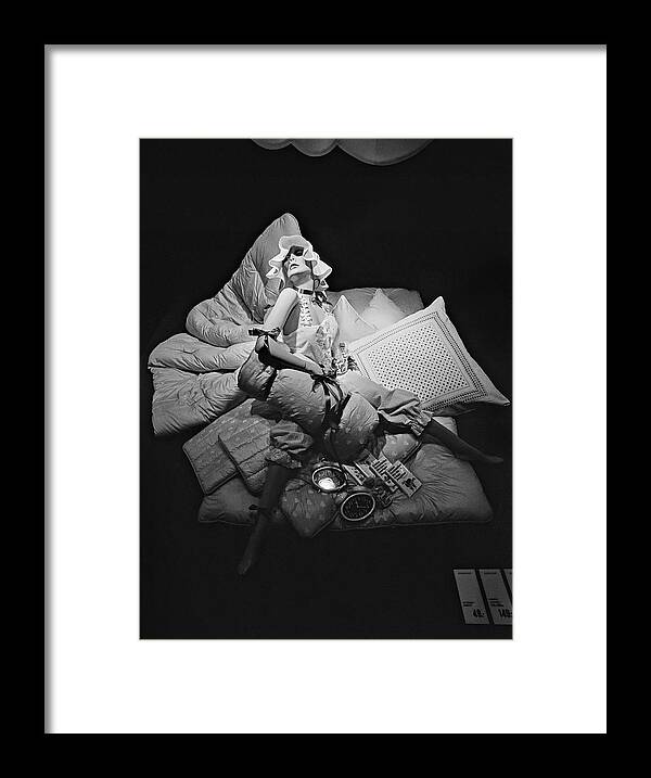 Mannequin Framed Print featuring the photograph Provocative mannequin in West Berlin, 1980 by Roberto Bigano