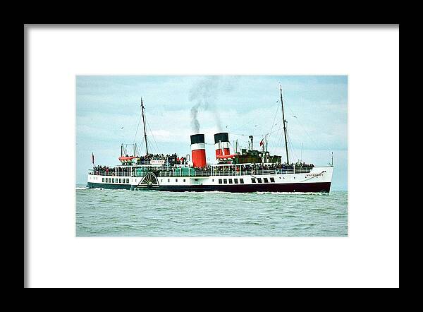  Framed Print featuring the photograph PS Waverley Paddle Steamer 1977 by Gordon James