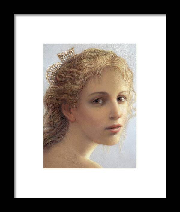 Psyche Framed Print featuring the pastel Psyche by Kurt Wenner