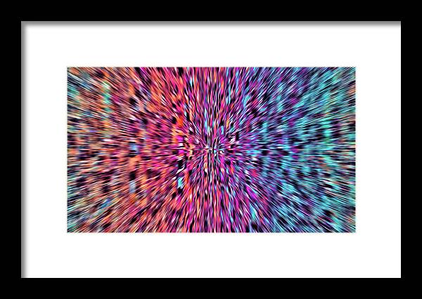 Abstract Framed Print featuring the digital art Psychedelic - Trippy Optical Illusion by Ronald Mills
