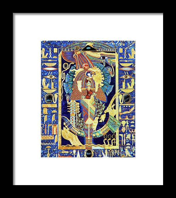 Ptah Framed Print featuring the mixed media Ptah-Sokar-Ausir Lord of the Secret Shrine by Ptahmassu Nofra-Uaa