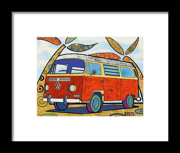 Puerto Rico Framed Print featuring the painting Puerto Rican Camping by Oscar Ortiz