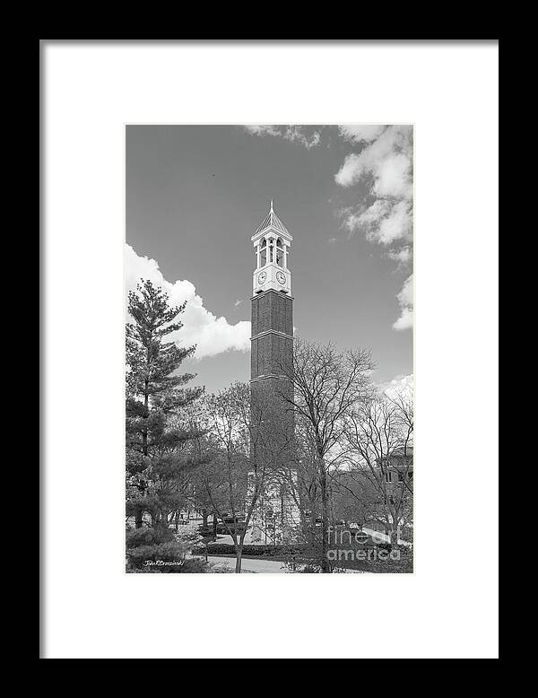 Purdue University Framed Print featuring the photograph Purdue University Clock Tower by University Icons