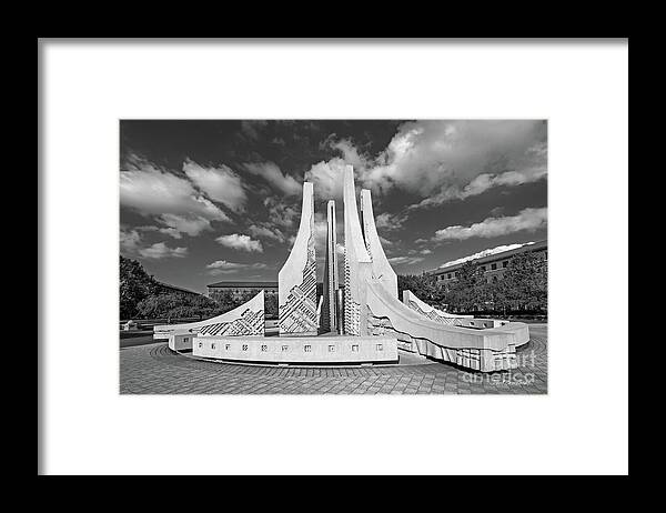 Purdue University Framed Print featuring the photograph Purdue University Engineering Fountain by University Icons