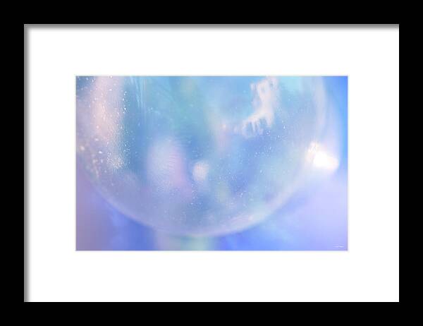 Purple Framed Print featuring the photograph Purple Frozen Bubble by Crystal Wightman