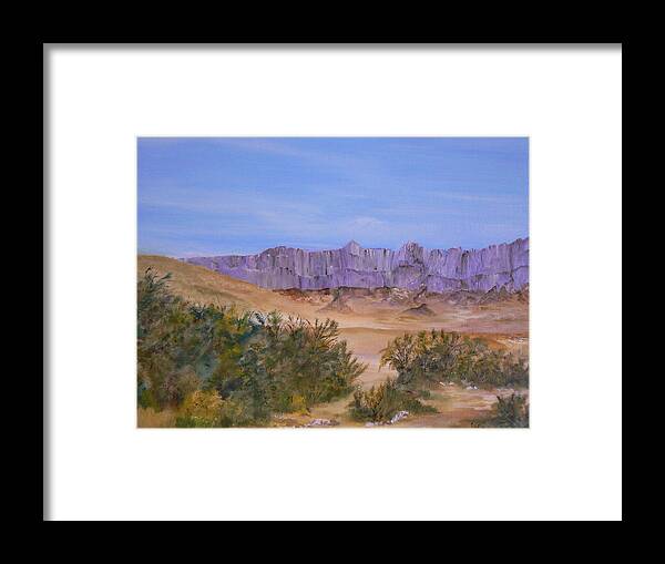 Landscape Framed Print featuring the painting Purple Mountains Majesty I by Cheryl Damschen