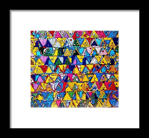 Pyramids Framed Print featuring the digital art Pyramids by Joe Roache