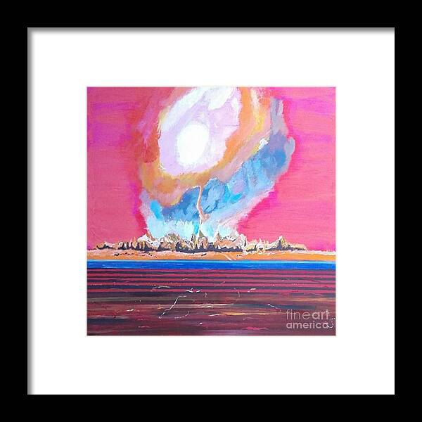 Acrylic Framed Print featuring the painting Pyrocumulus by Denise Morgan