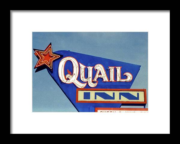 Quail Framed Print featuring the photograph Quail Inn by Matthew Bamberg