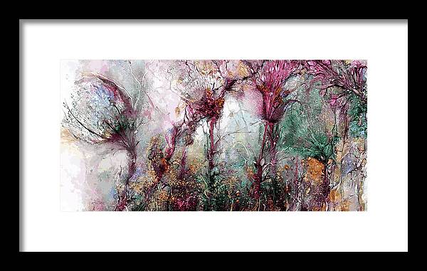 Flowers Framed Print featuring the digital art Qualia's Meadow Vector by Russell Kightley