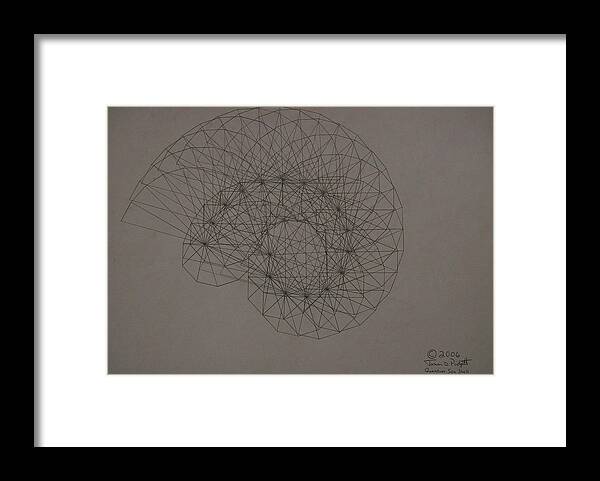 Fractal Framed Print featuring the drawing Quantum Sea Shell by Jason Padgett