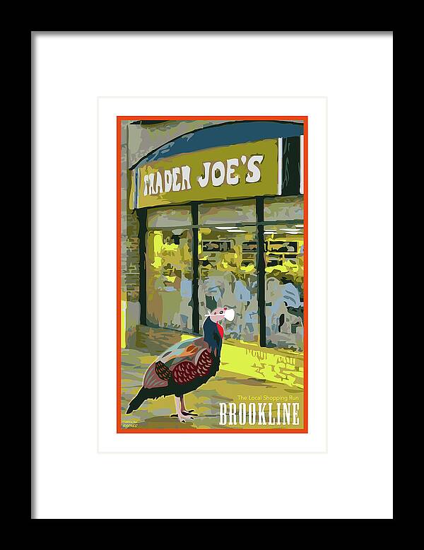 Brookline Framed Print featuring the digital art Quarantine Shopping by Caroline Barnes