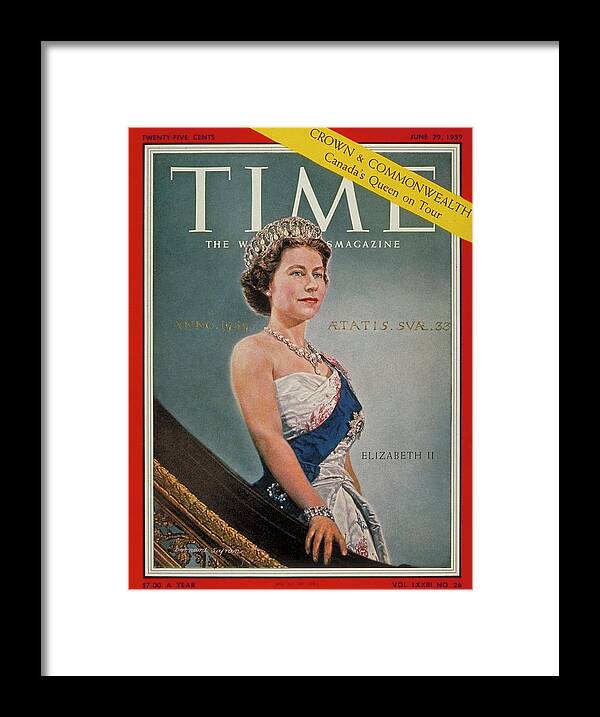 Queen Elizabeth Ii Framed Print featuring the photograph Queen Elizabeth II, 1959 by Bernard Safran