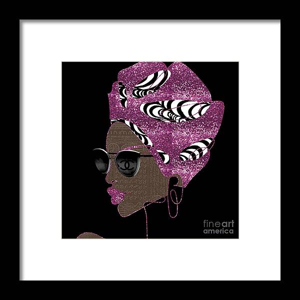 Afro-american Woman Framed Print featuring the painting Queen by Mindy Sommers