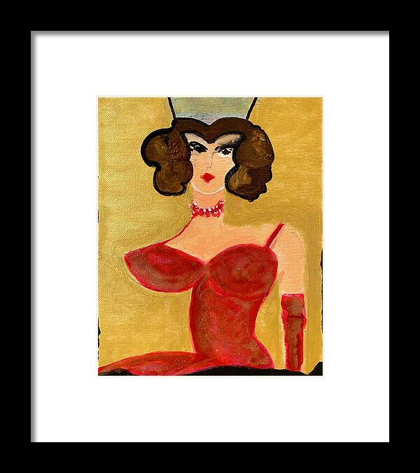 Girl Framed Print featuring the painting Queen of the Ball by Leslie Porter