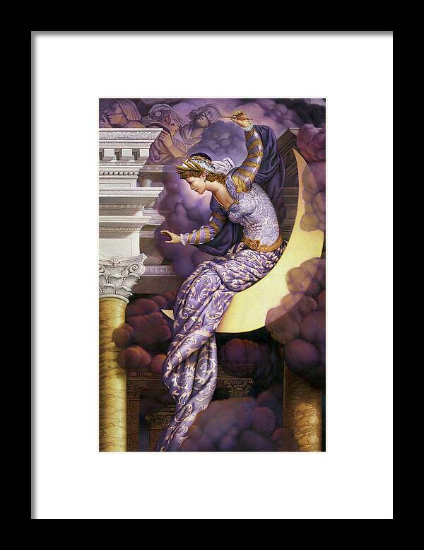 Queen Of The Night Framed Print featuring the painting Queen of the Night by Kurt Wenner