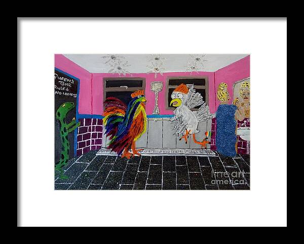 Lgbtq Framed Print featuring the painting Queens bar sweatbox rules by David Westwood