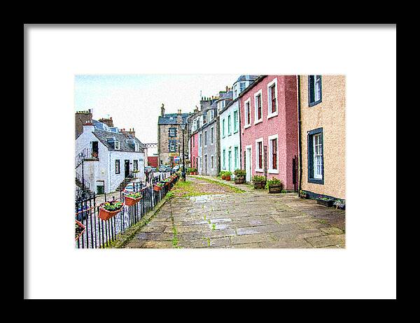 Queensferry Scotland Framed Print featuring the digital art Queensferry Scotland by SnapHappy Photos