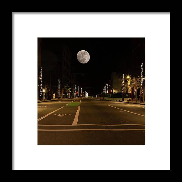 Street Framed Print featuring the photograph Quiet Night by William Bretton