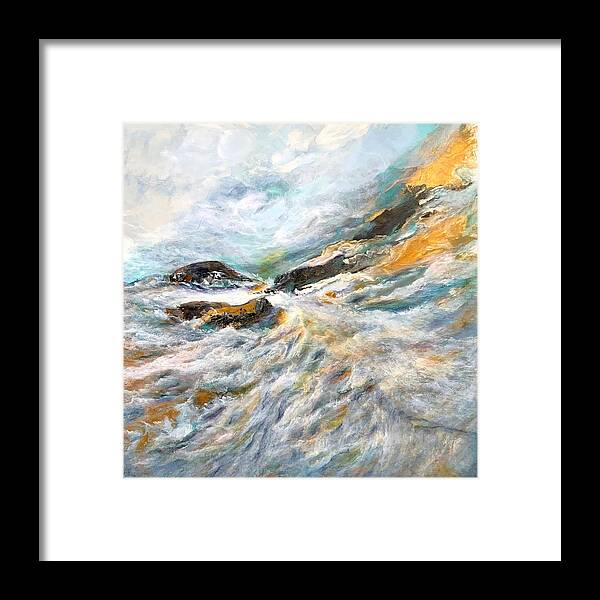 Painting Framed Print featuring the painting Quietude by Soraya Silvestri