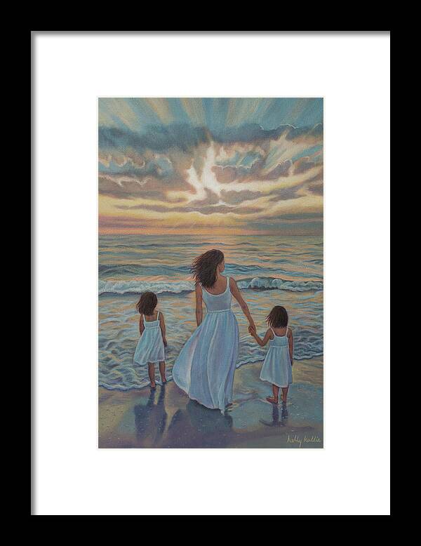 Sunset Framed Print featuring the painting Radiance by Holly Kallie