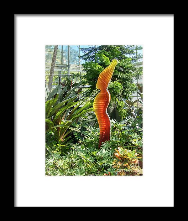 Sculpture Framed Print featuring the photograph Radiance in the Garden by Amy Dundon