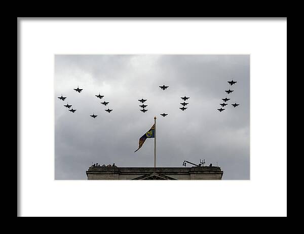 Raf Framed Print featuring the photograph RAF 100 fly pass by Andrew Lalchan