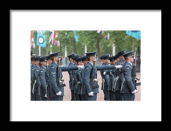 Raf Framed Print featuring the photograph RAF on Parade at 100 by Andrew Lalchan