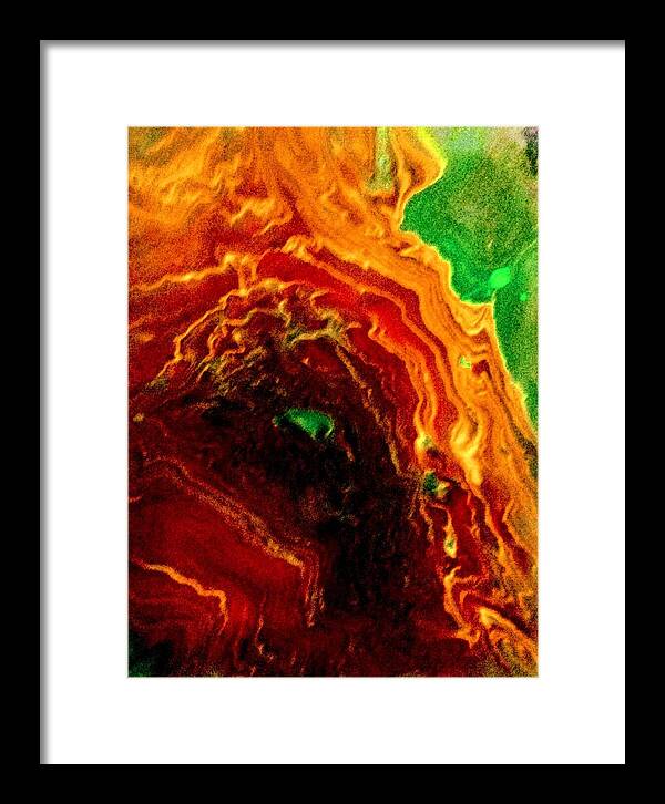 Fire Framed Print featuring the painting Raging Inferno by Anna Adams