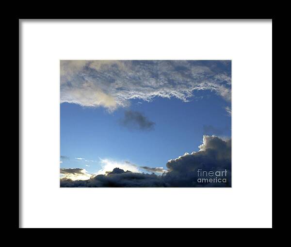 Rain Clouds Framed Print featuring the photograph Rain Clouds Clearing by Phil Banks