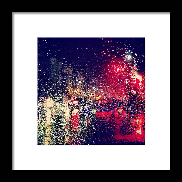 Street Scene Framed Print featuring the photograph Rain in San Francisco by Jose Machin