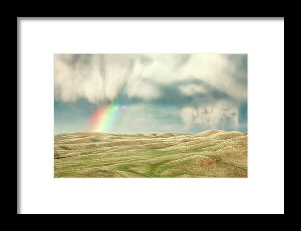 Storm Framed Print featuring the photograph Rainbow After the Rain by Todd Klassy