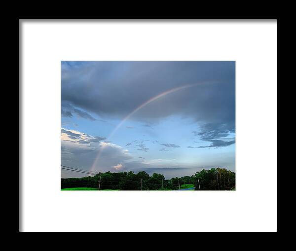 Rainbow Framed Print featuring the photograph Rainbow after the Storm by Chris Montcalmo
