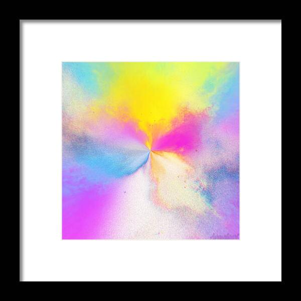Digital Framed Print featuring the digital art Rainbow by Auranatura Art