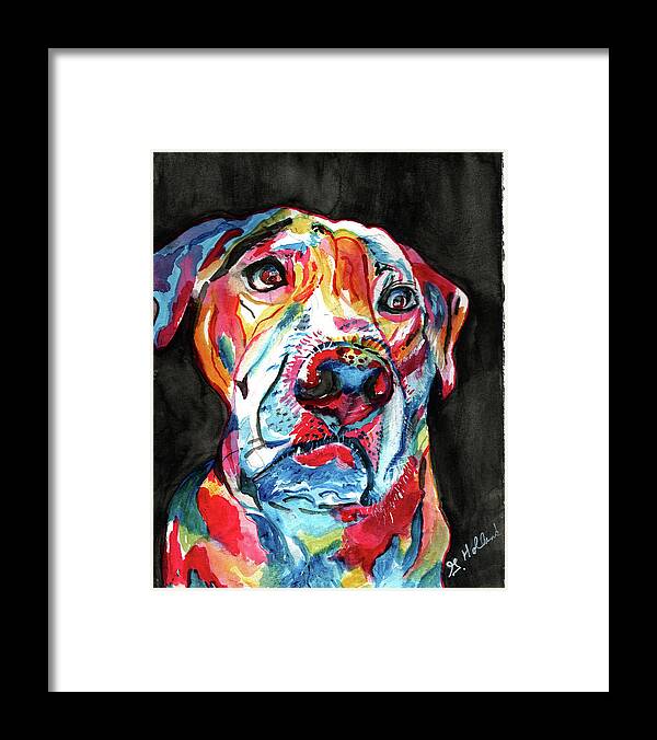 Dog Framed Print featuring the painting Rainbow by Genevieve Holland