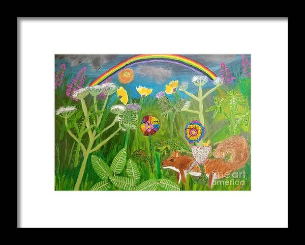 Lgbtq Framed Print featuring the painting Rainbow Hero by David Westwood