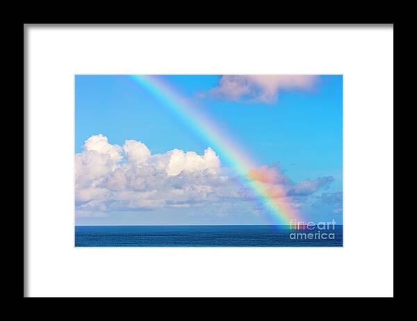 Rainbow Framed Print featuring the photograph Rainbow in Guam by Rich Cruse