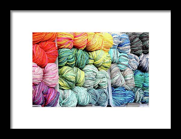 Yarn Framed Print featuring the photograph Rainbow Of Color by Lens Art Photography By Larry Trager