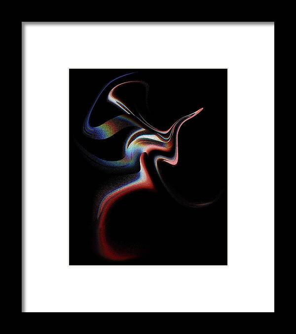  Framed Print featuring the digital art Rainbow Strider by Michelle Hoffmann